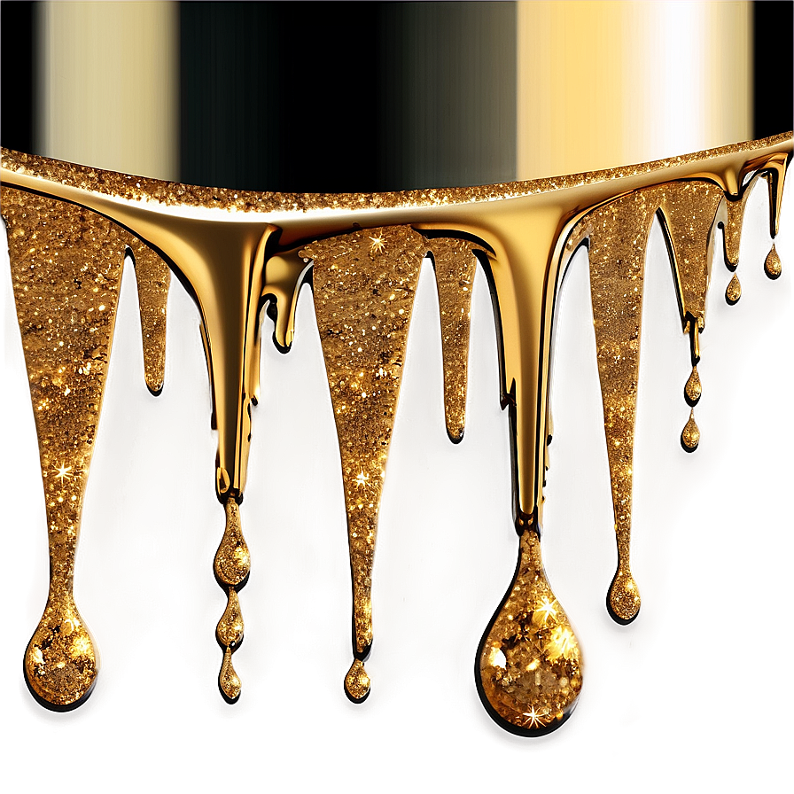 Gold Glitter Drip Background Png 06282024 PNG Image