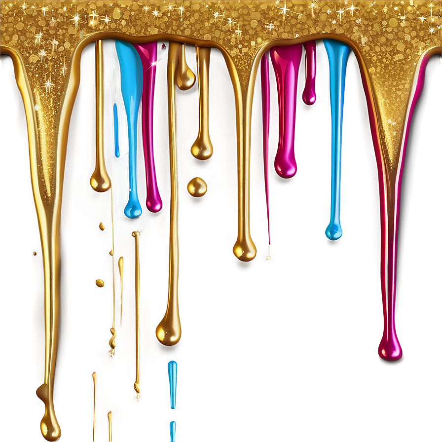 Gold Glitter Drip Background Png 38 PNG Image