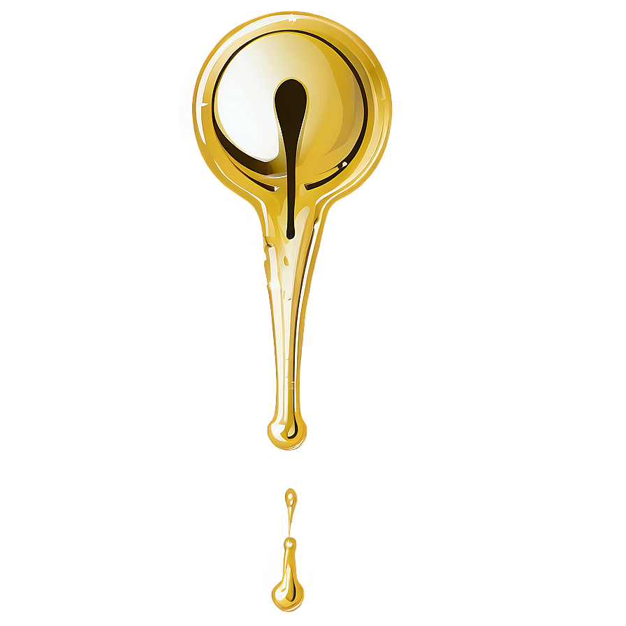 Gold Glitter Drip D PNG Image