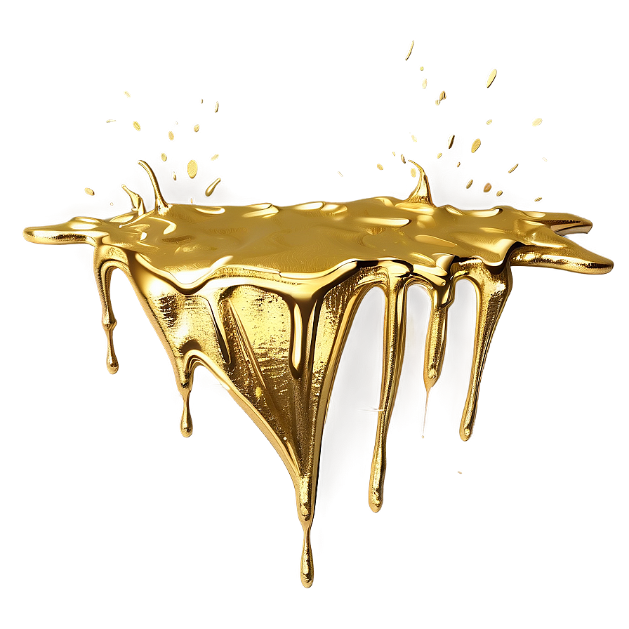 Gold Glitter Drip For Artwork Png Lun PNG Image