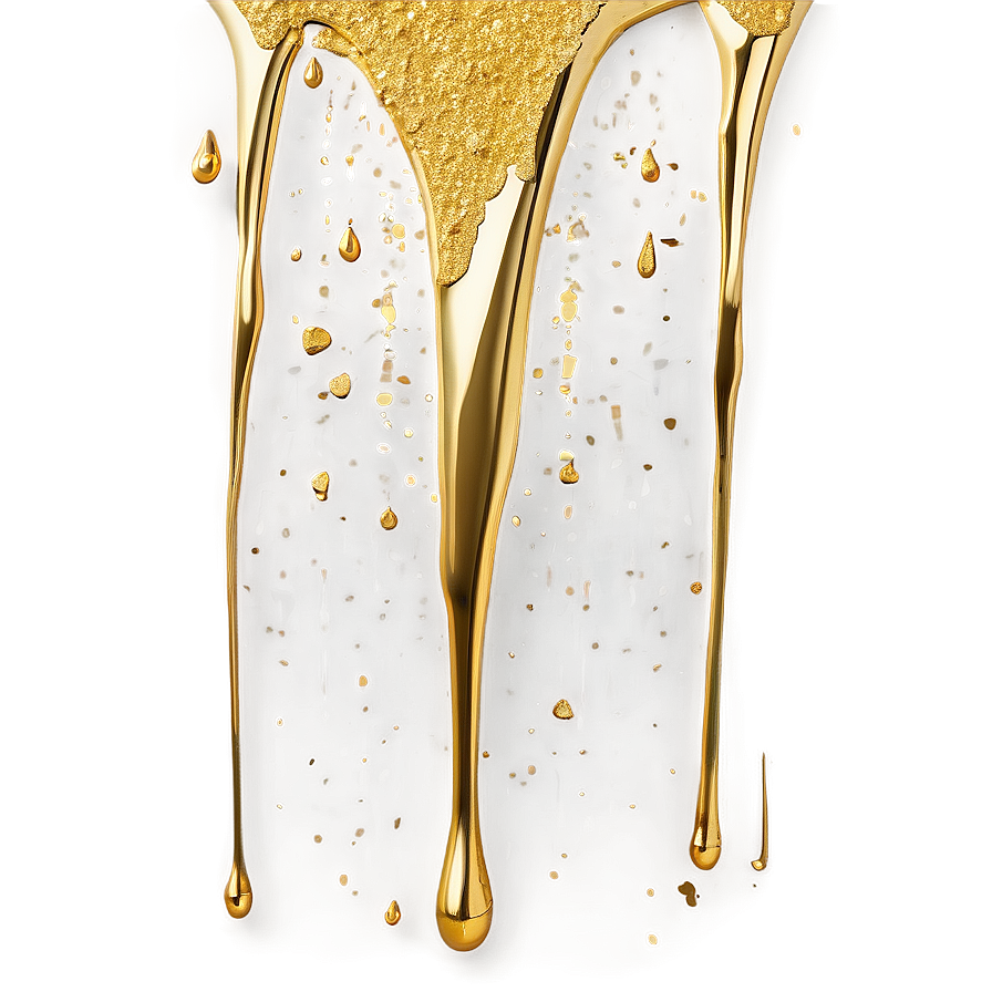 Gold Glitter Drip For Diy Png 06282024 PNG Image