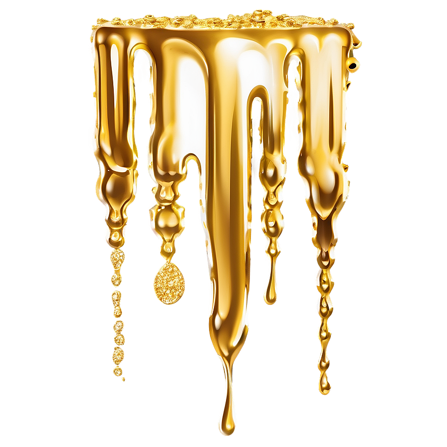 Gold Glitter Drip For Invitations Png 62 PNG Image