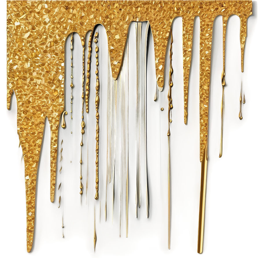 Gold Glitter Drip For Invitations Png Dqd PNG Image