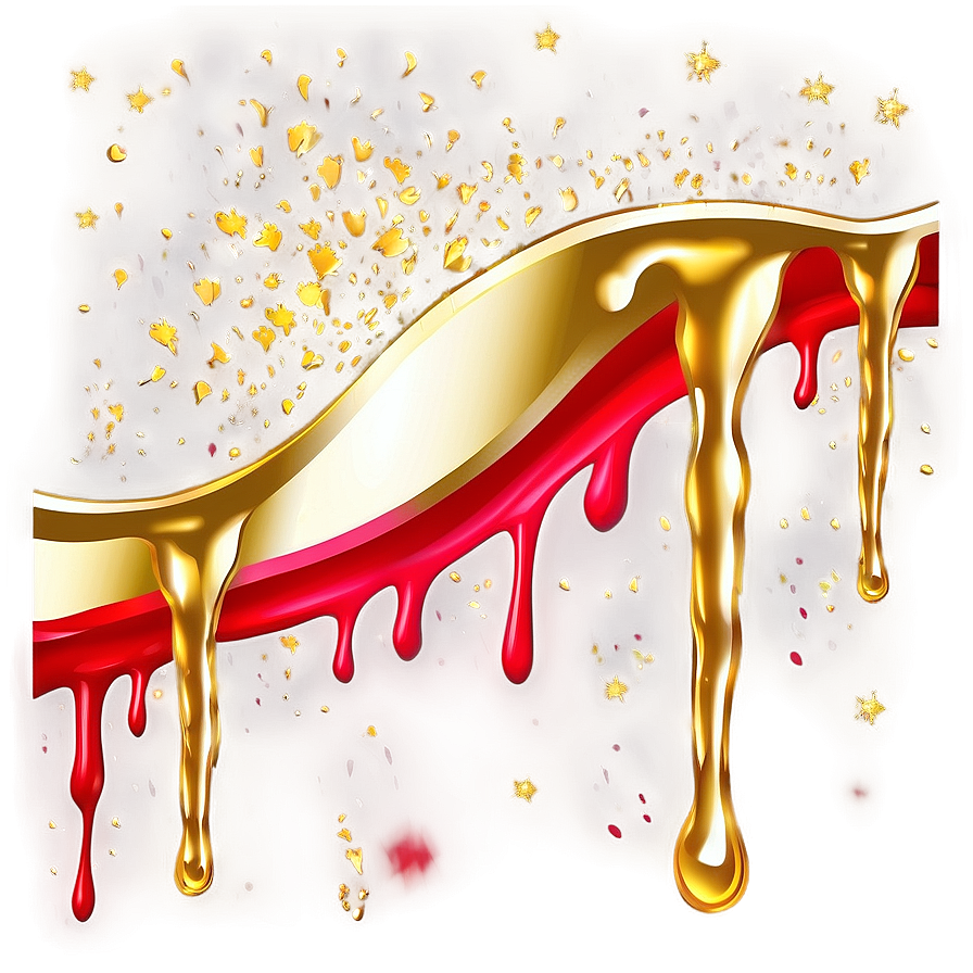 Gold Glitter Drip For Projects Png 06282024 PNG Image