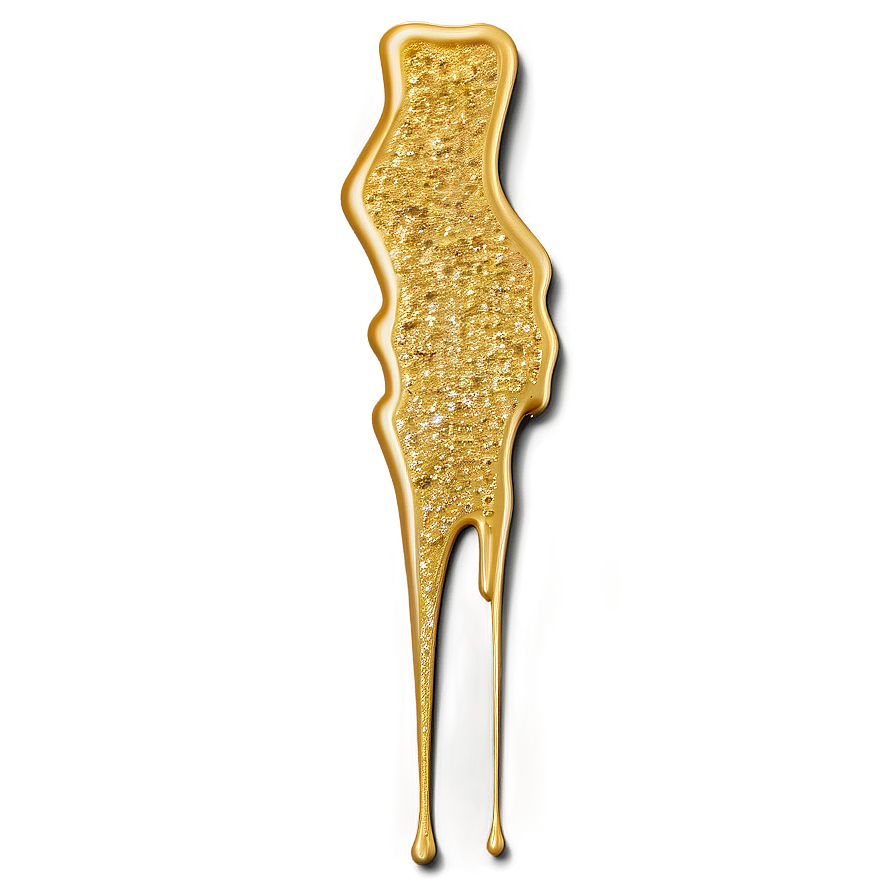 Gold Glitter Drip Graphic Png 27 PNG Image