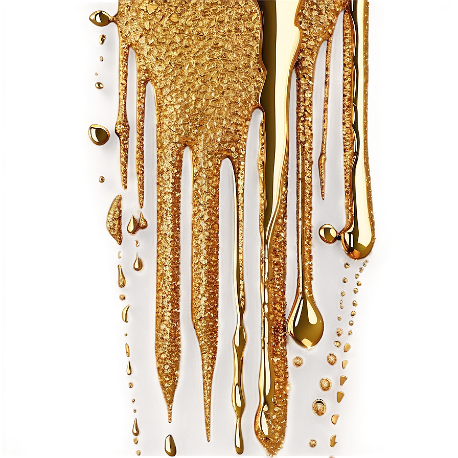 Gold Glitter Drip Texture Png 06282024 PNG Image