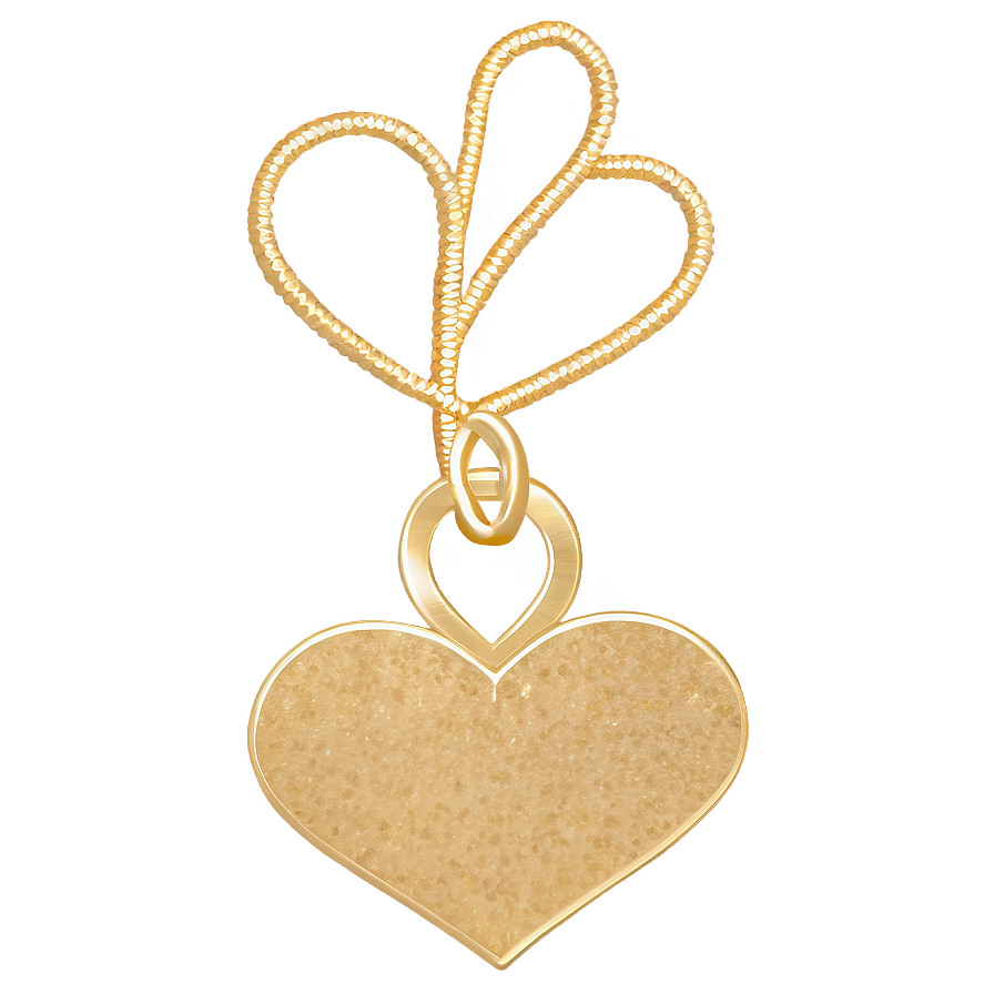 Gold Glitter Heart Png 05232024 PNG Image