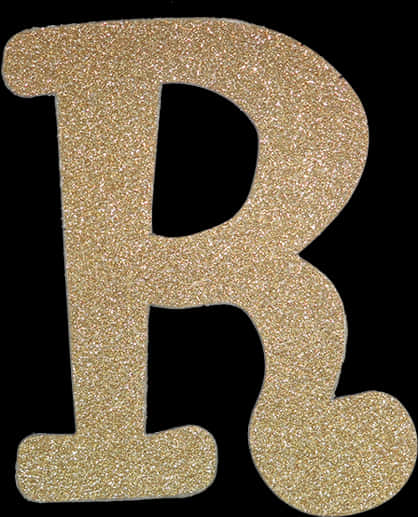 Gold Glitter Letter R PNG Image