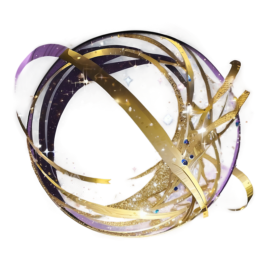 Gold Glitter Orbit Png Oum PNG Image