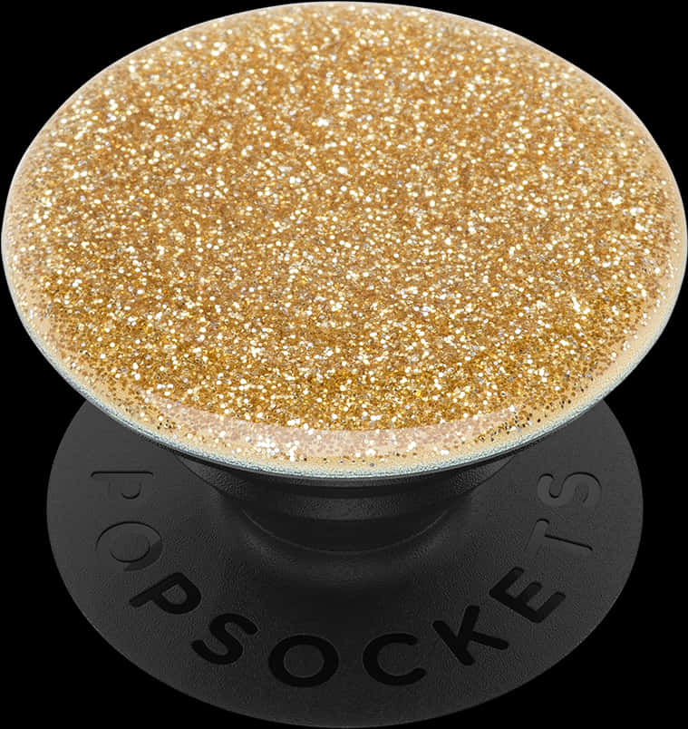 Gold Glitter Pop Socket Product Image PNG Image