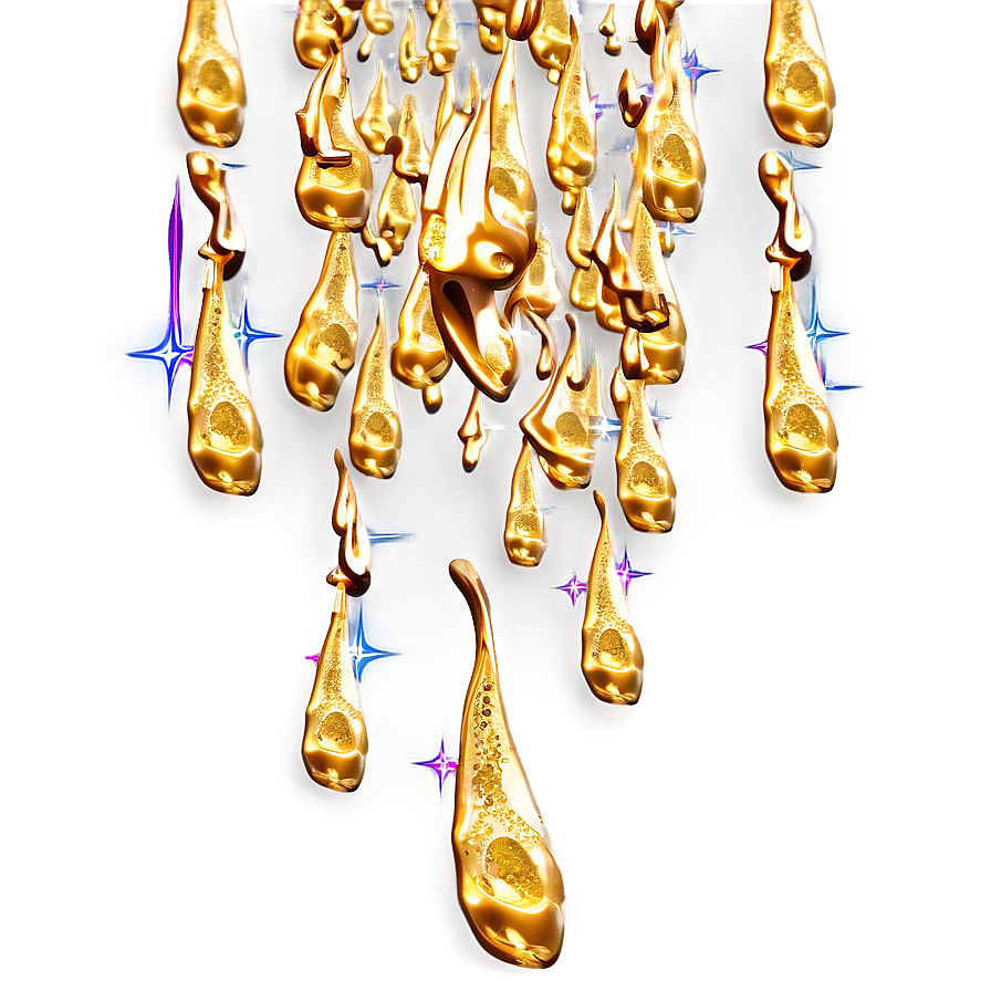 Gold Glitter Rain Png 05232024 PNG Image