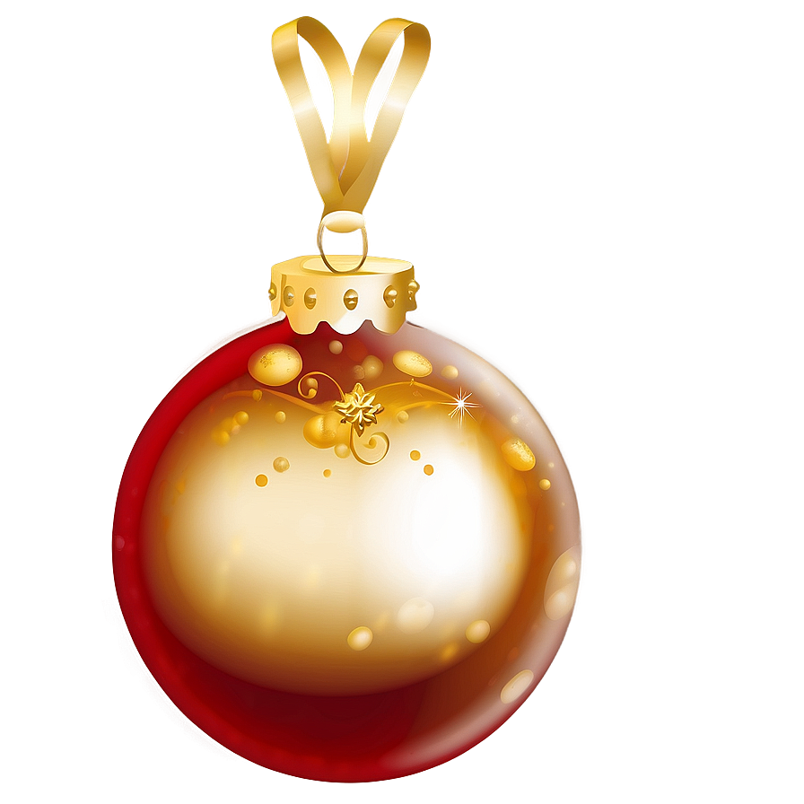 Gold Glitter Swirl Christmas Bauble Png 06262024 PNG Image