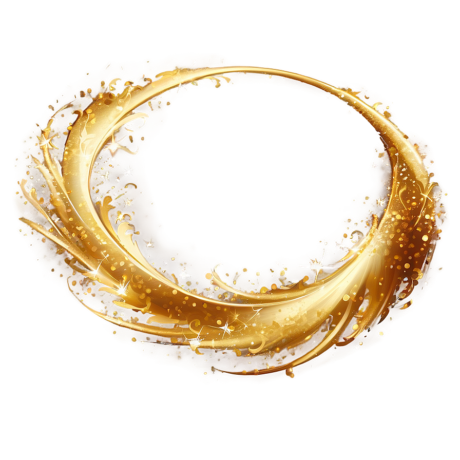 Gold Glitter Swirl Png 80 PNG Image