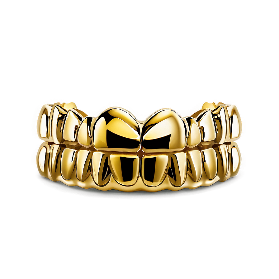 Gold Grillz As A Gift Idea Png 06282024 PNG Image