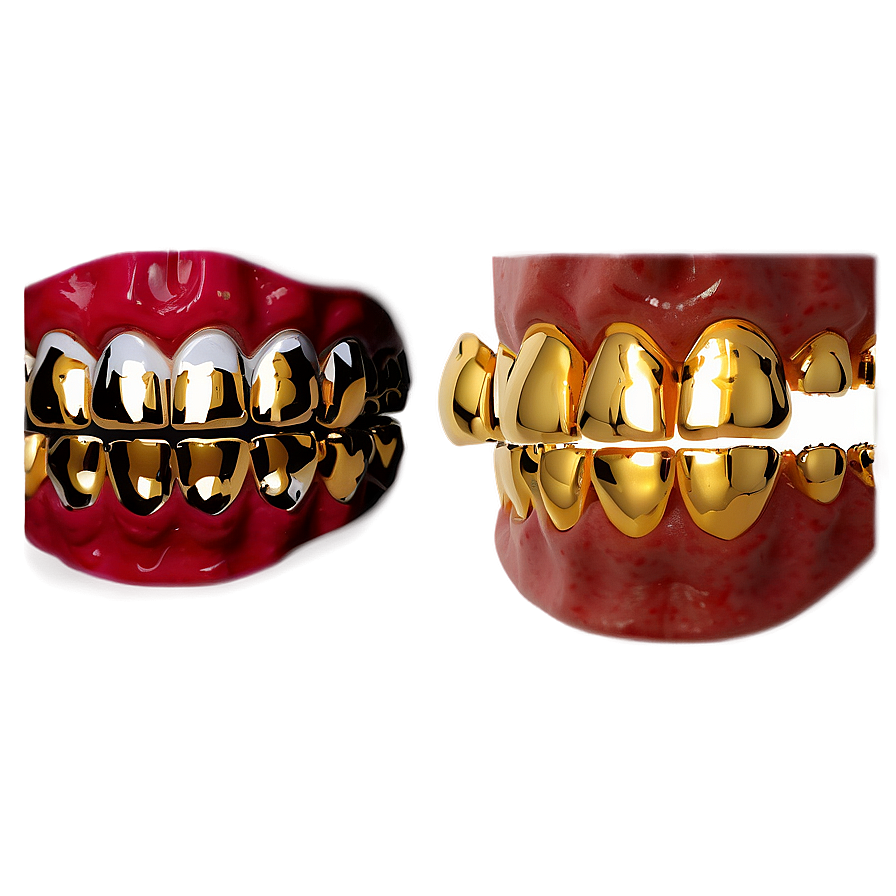 Gold Grillz C PNG Image