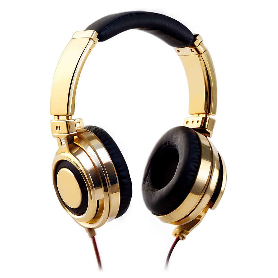 Gold Headphones Clipart Png Cxm12 PNG Image