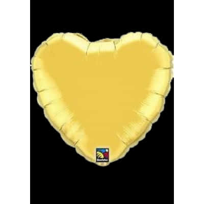 Gold Heart Shaped Balloon PNG Image