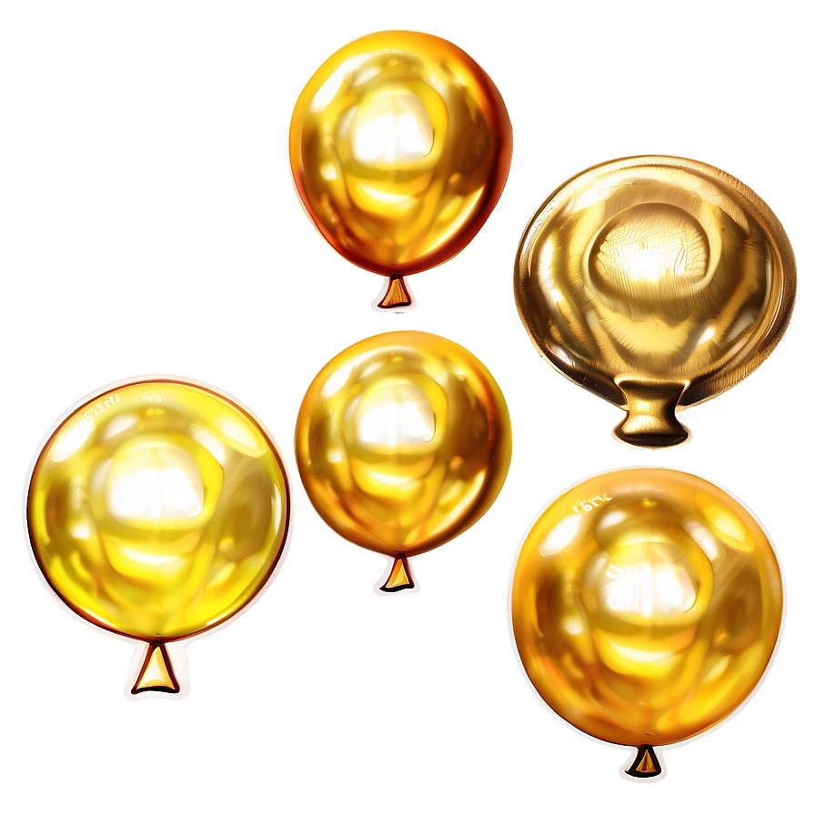 Gold Helium Balloons Png Quv5 PNG Image