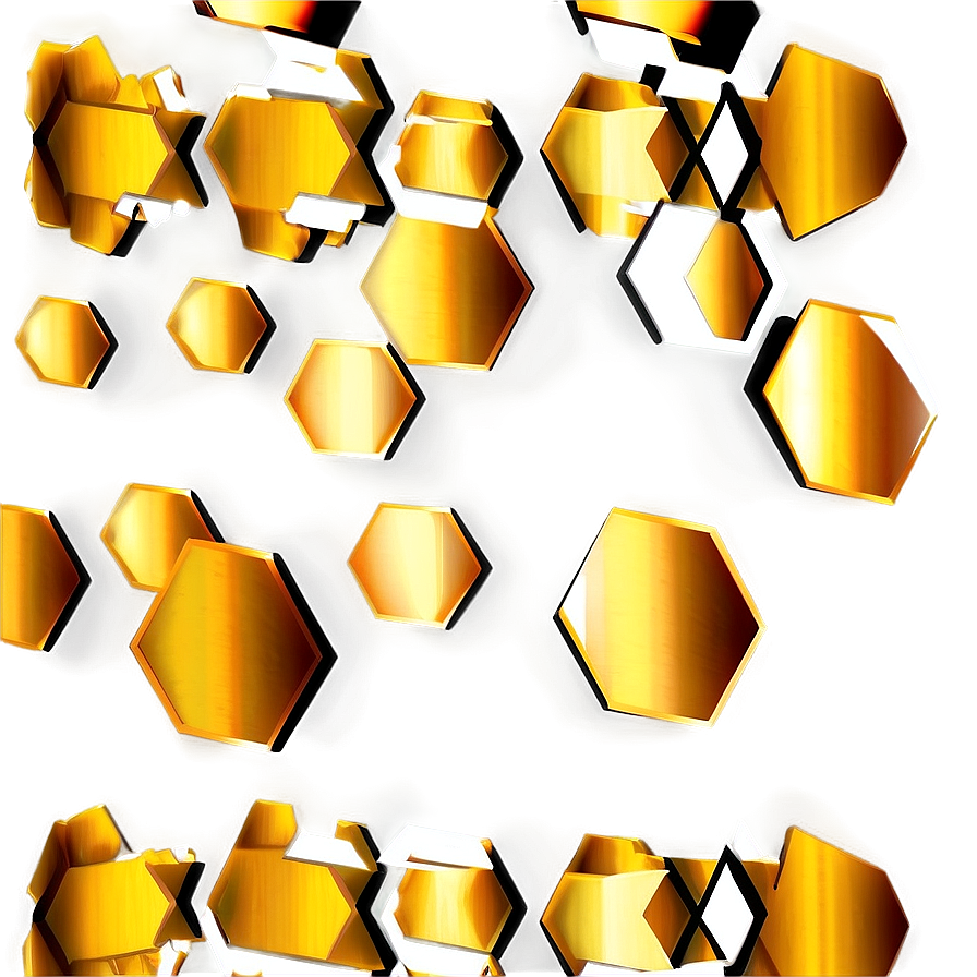 Gold Hexagon Pattern Png Cob PNG Image