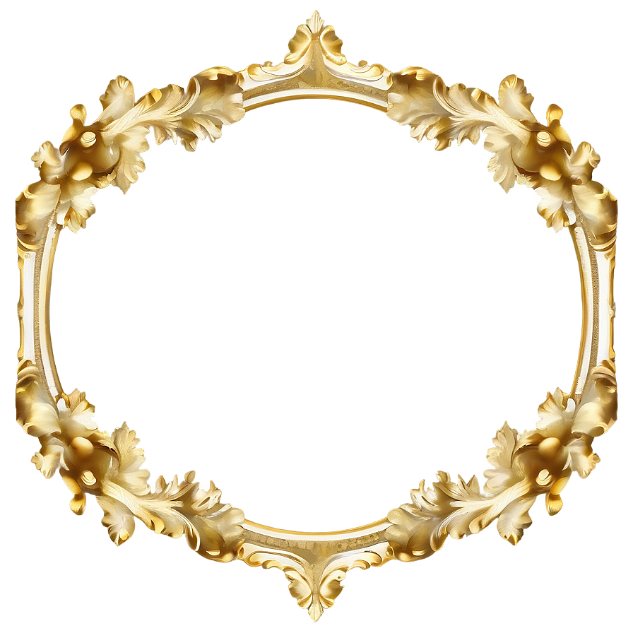 Gold Leaf Frame Png Xej PNG Image