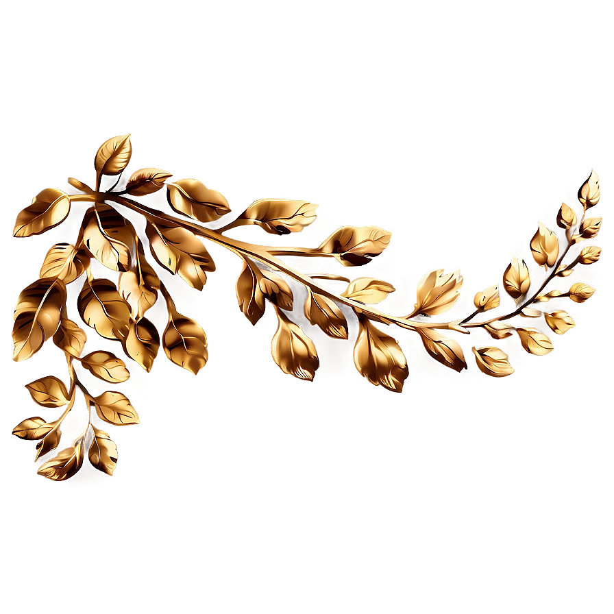 Gold Leaf Garland Png Wco48 PNG Image