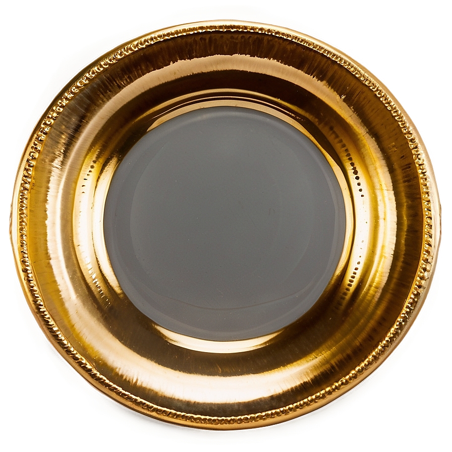 Gold Leaf Plate Png 06262024 PNG Image