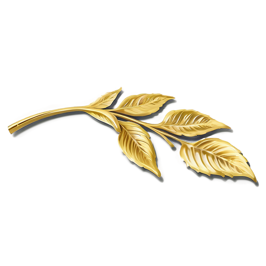 Gold Leaves D PNG Image