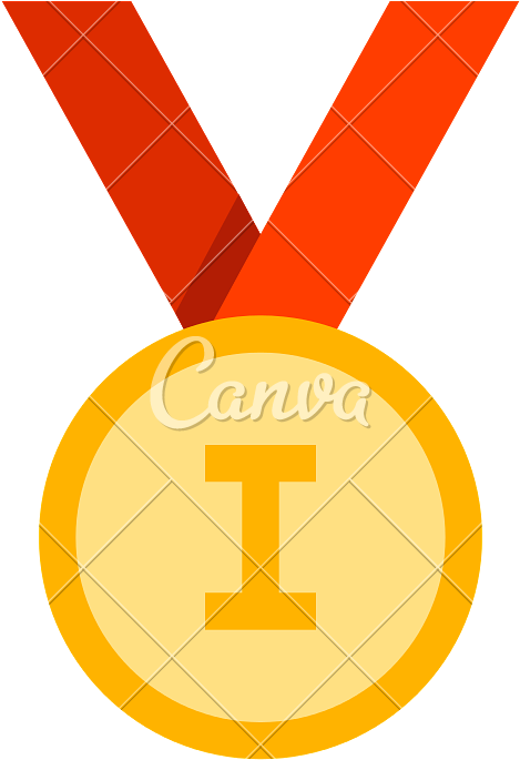 Gold Medal Canva Logo PNG Image