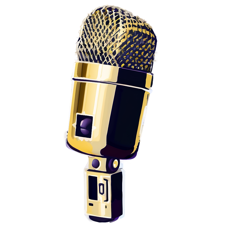 Gold Microphone Png Tes47 PNG Image