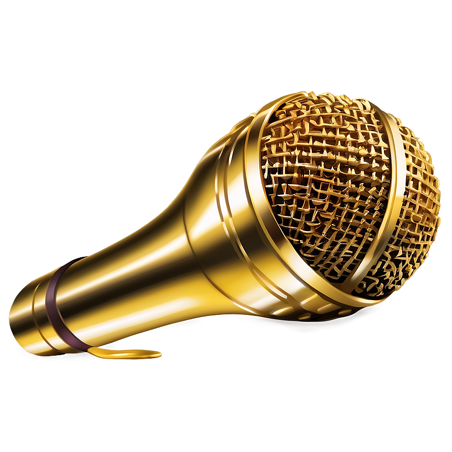 Gold Microphone Png Yab PNG Image