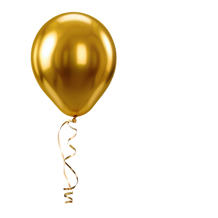 Gold Mylar Balloon Png 43 PNG Image