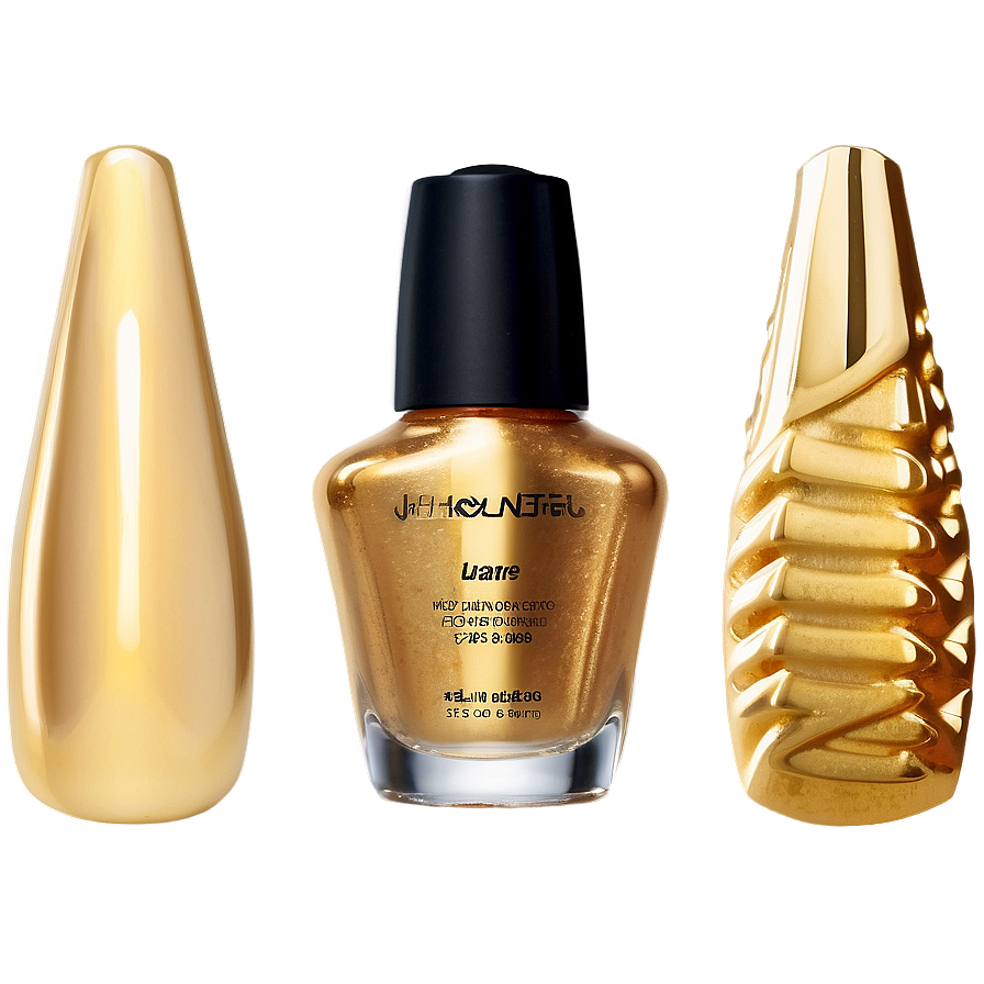 Gold Nail Polish Png 05252024 PNG Image