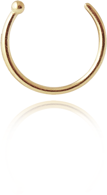 Gold Nose Ring Transparent Background PNG Image