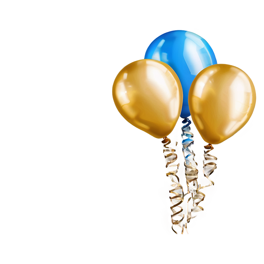 Gold Number Balloons Png Coi PNG Image