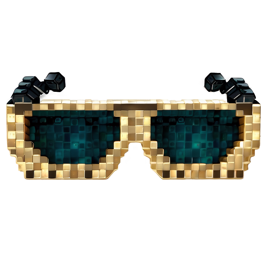 Gold Ore Minecraft Glasses Png 06282024 PNG Image