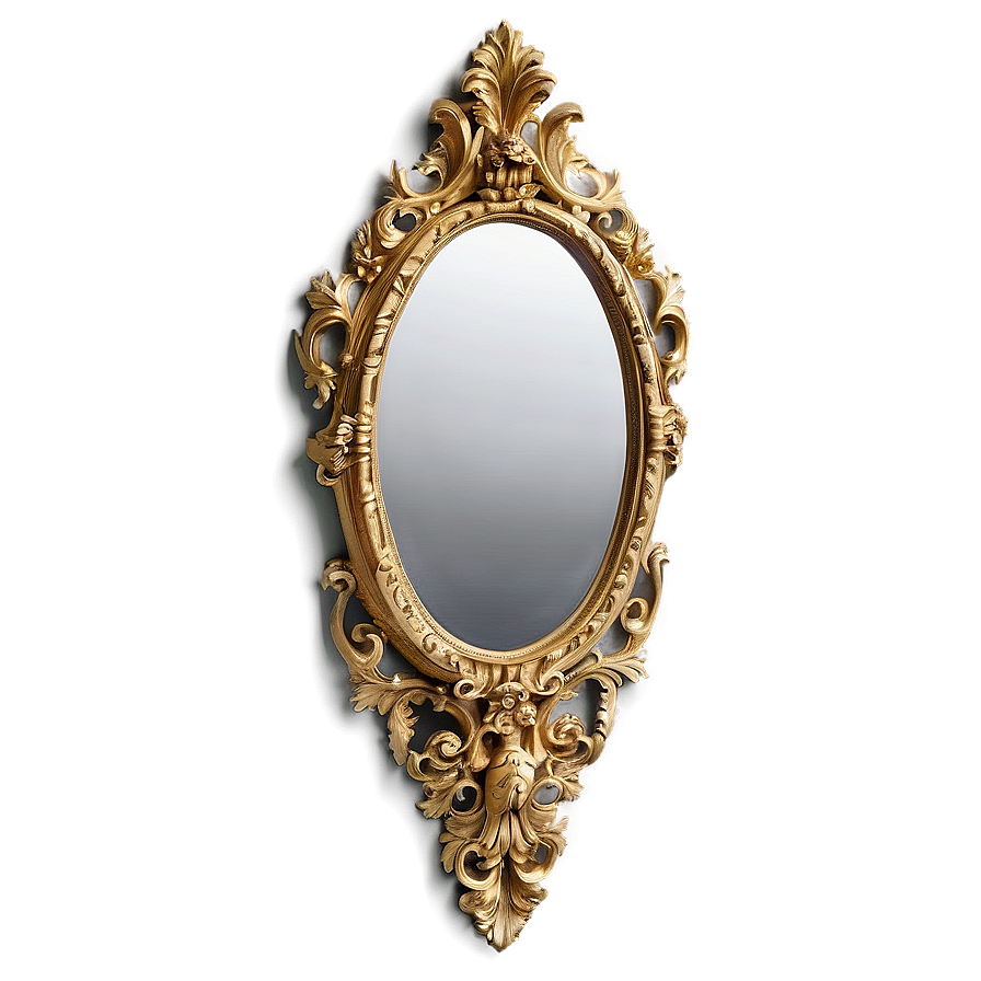 Gold Ornate Mirror Png Oaj7 PNG Image