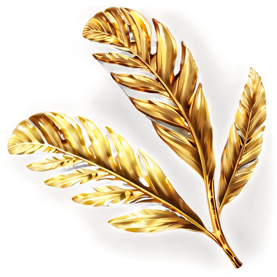 Gold Palm Leaves Png Htn PNG Image