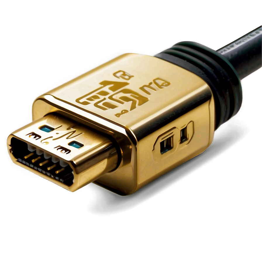 Gold-plated Hdmi Cable Png Smu27 PNG Image