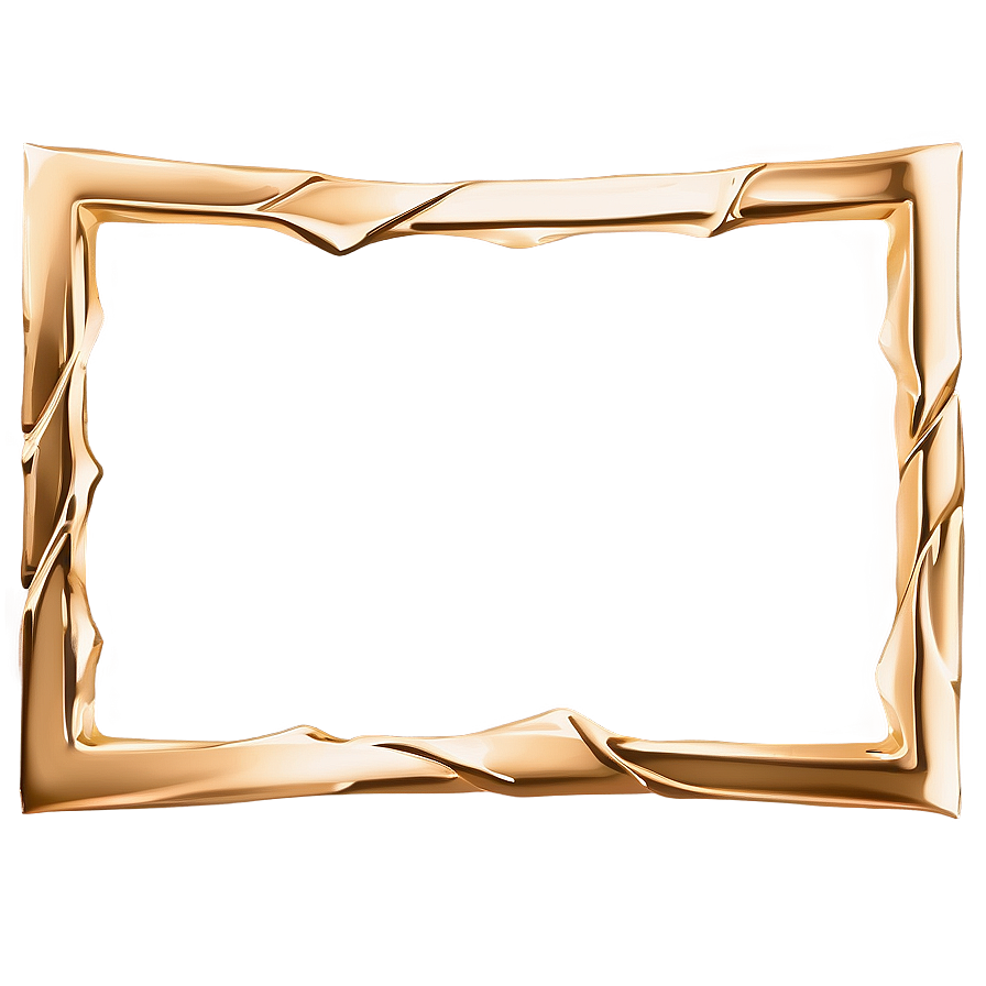 Gold Rectangle For Invitation Png Pui27 PNG Image