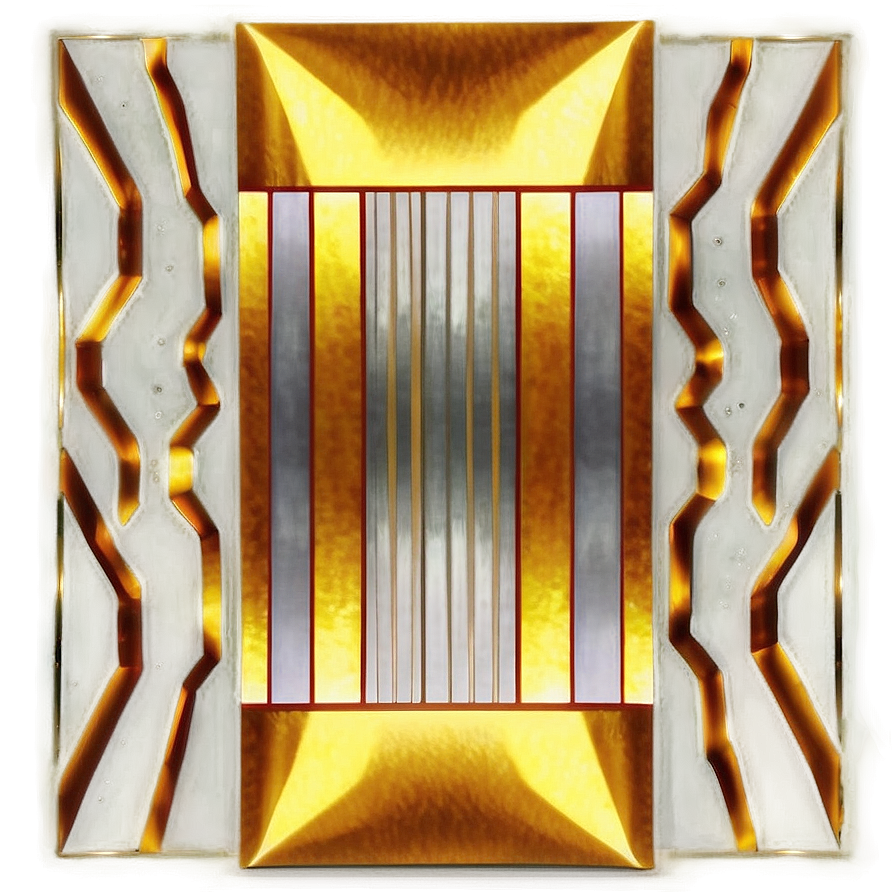 Gold Rectangle With Lines Png 06272024 PNG Image