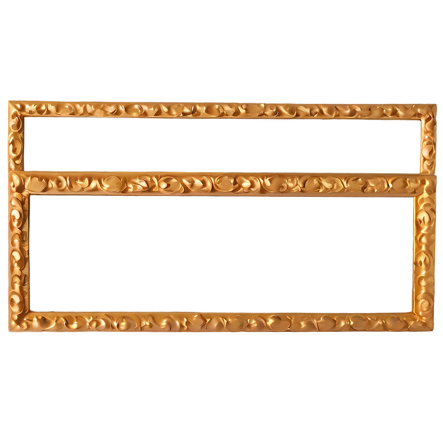 Gold Rectangular Frame Png Fll PNG Image