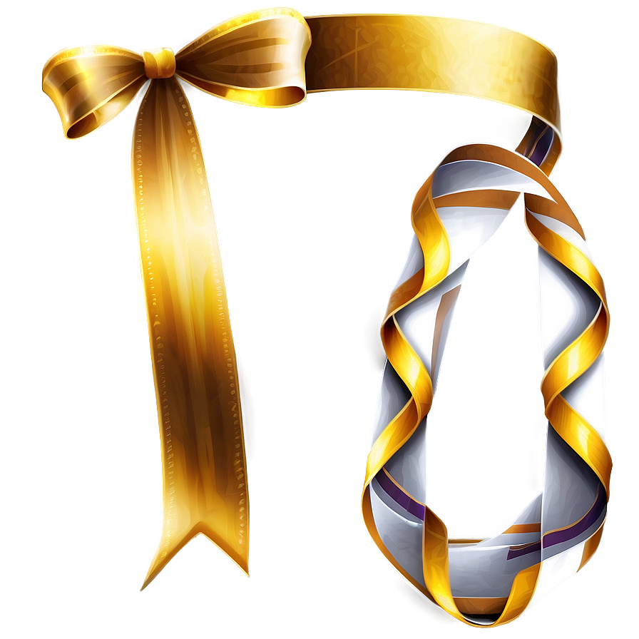 Gold Ribbon Banner Png 05032024 PNG Image