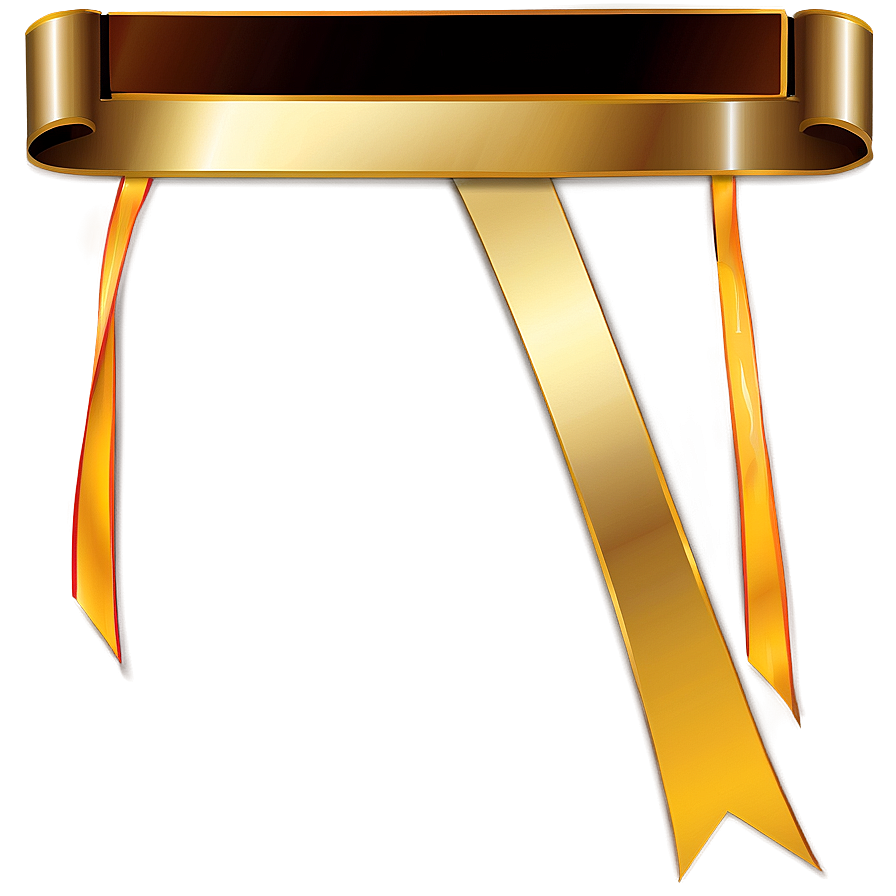 Gold Ribbon Banner Png 57 PNG Image