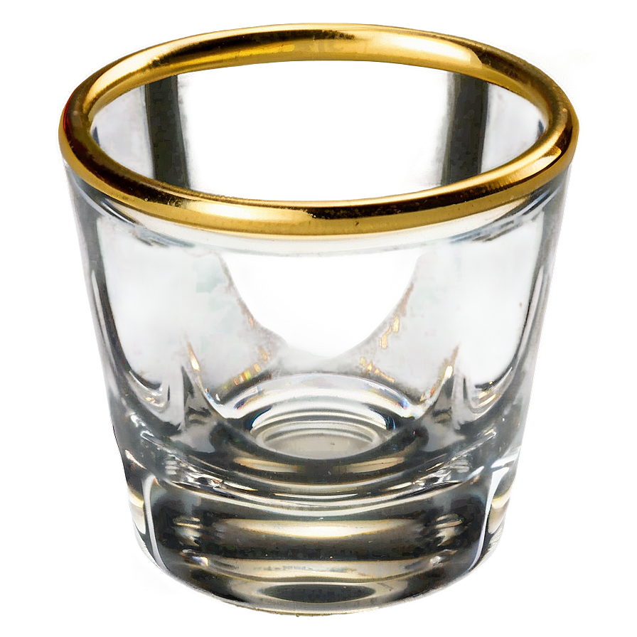 Gold Rimmed Shot Glass Png Jts PNG Image