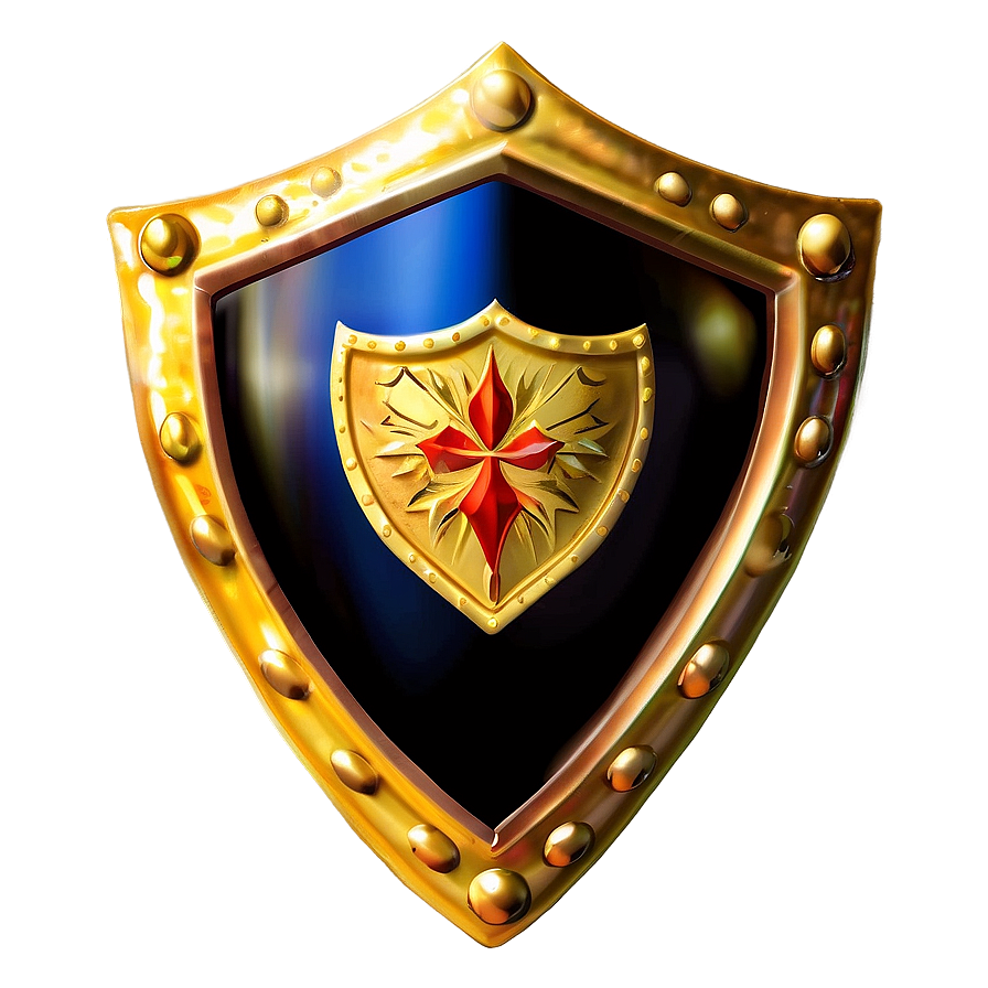 Gold Shield C PNG Image