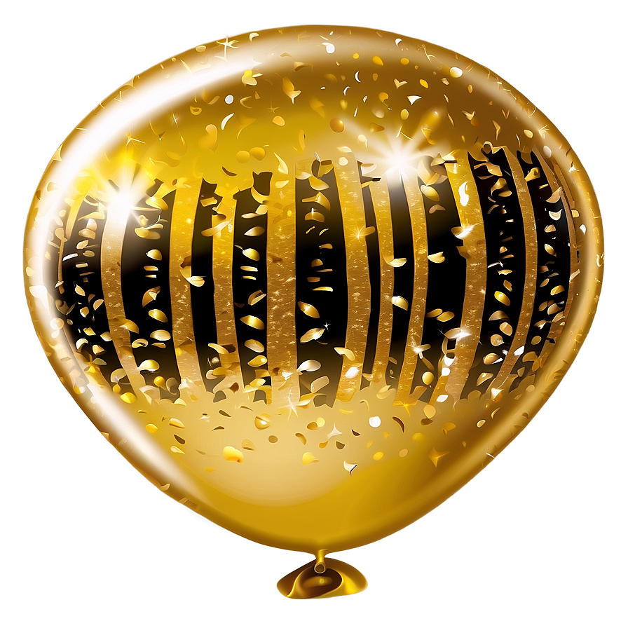 Gold Sparkle Balloon Png 06122024 PNG Image