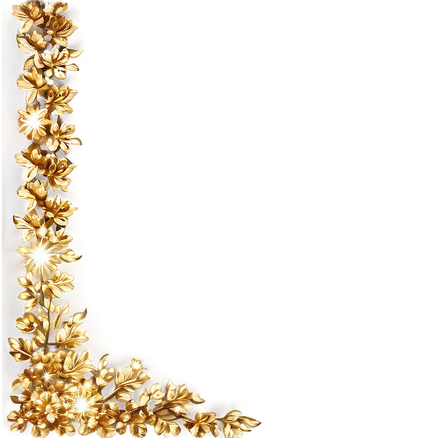 Gold Sparkle Border Png 06122024 PNG Image