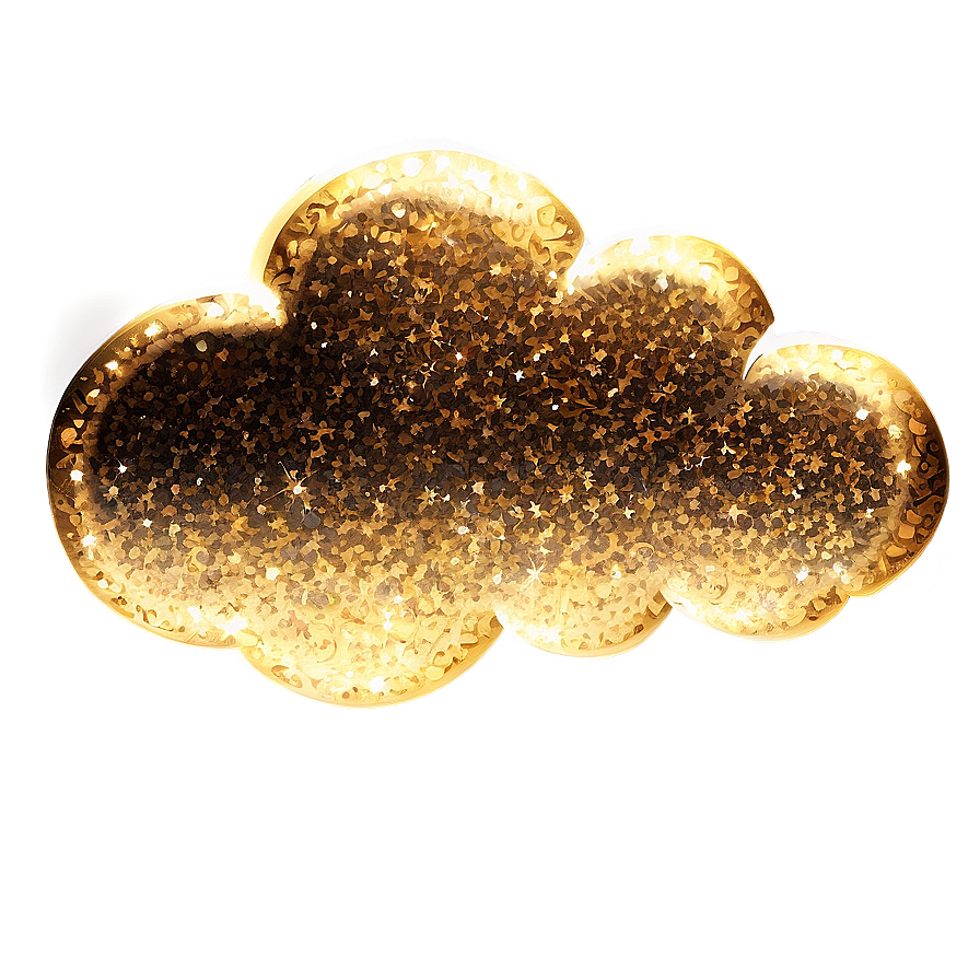 Gold Sparkle Cloud Png 06122024 PNG Image