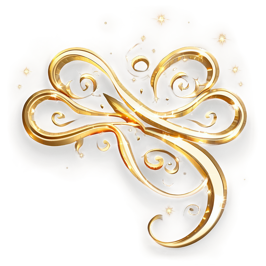 Gold Sparkle Flourish Png Msy50 | PNGimages.com