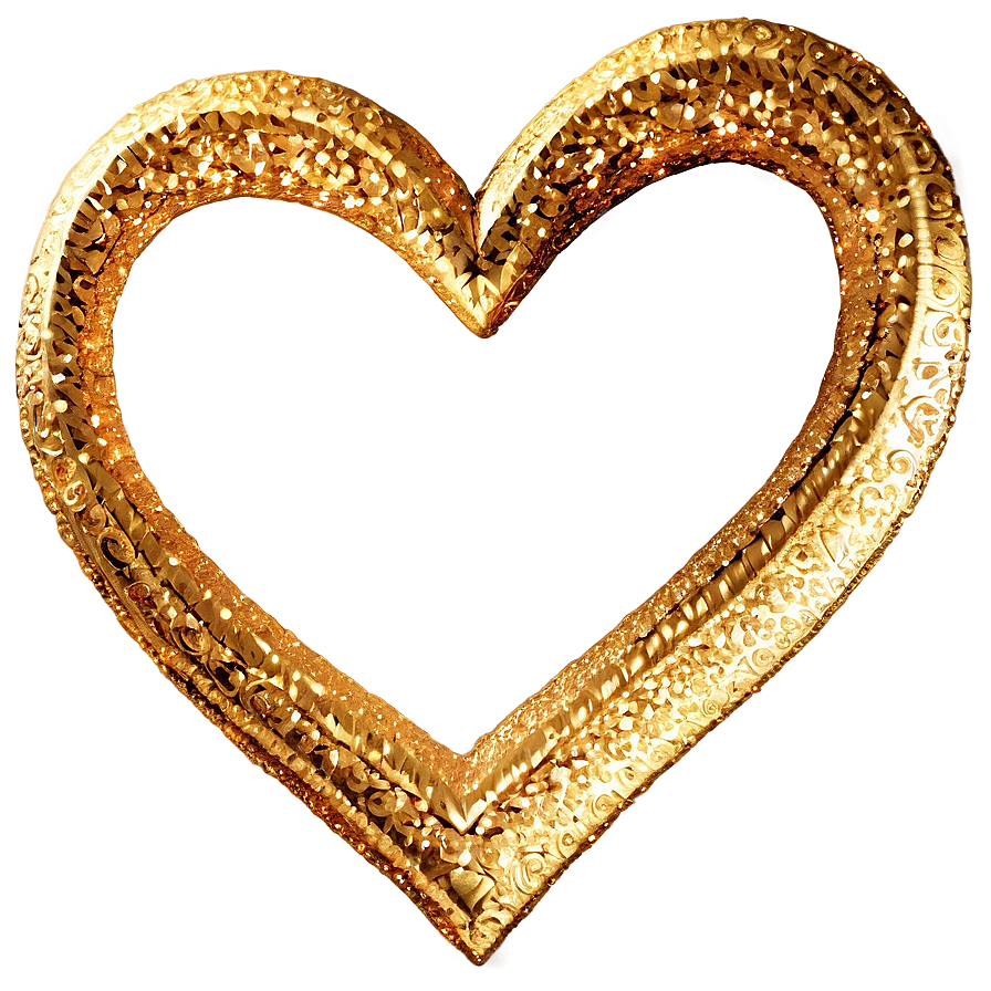 Gold Sparkle Heart Png Rtr87 PNG Image